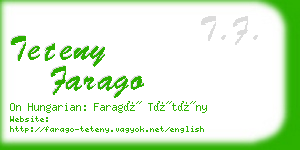 teteny farago business card